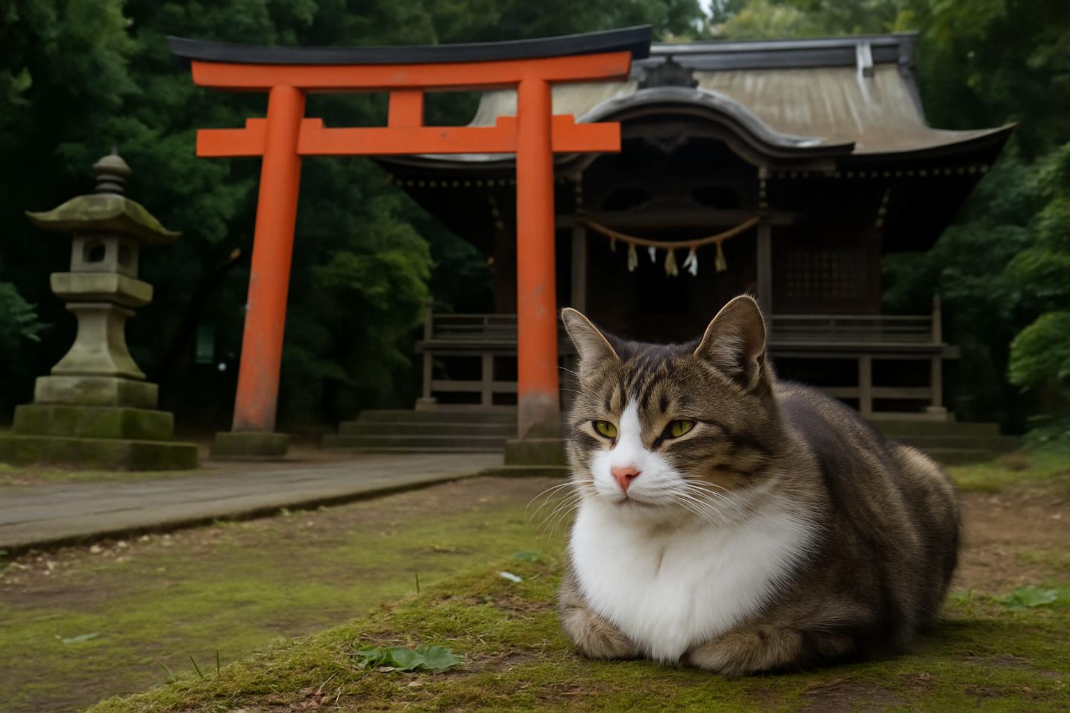 神社に猫が多いのはなぜ?神様の使い?スピリチュアルな意味解説