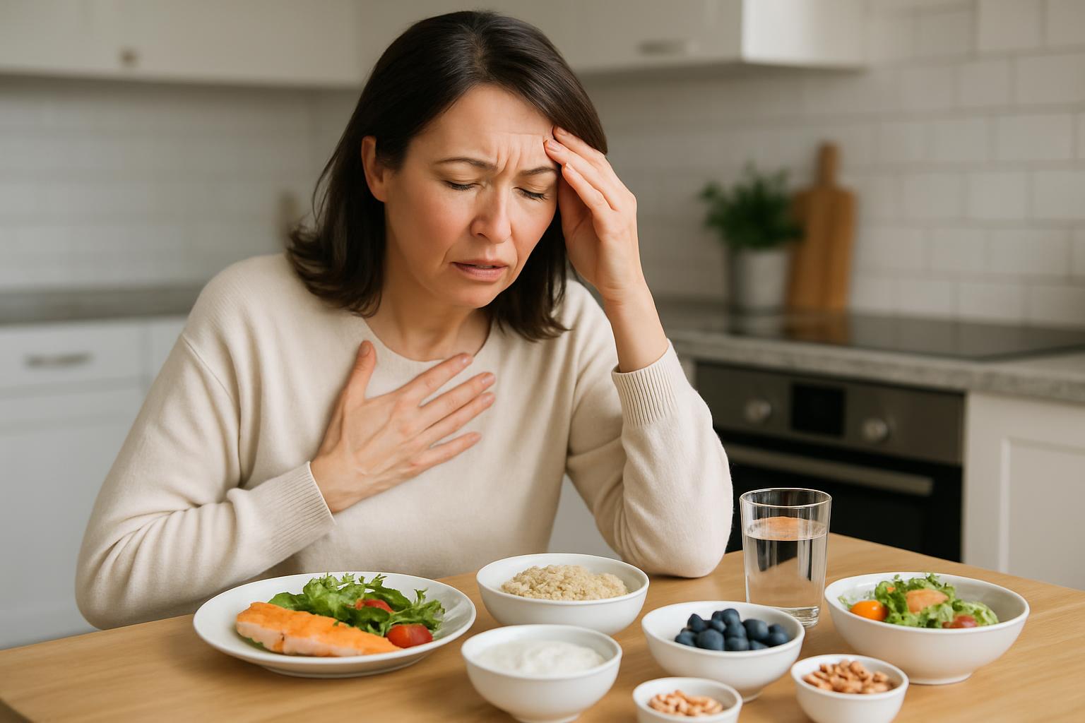 更年期の症状に苦しむ女性
