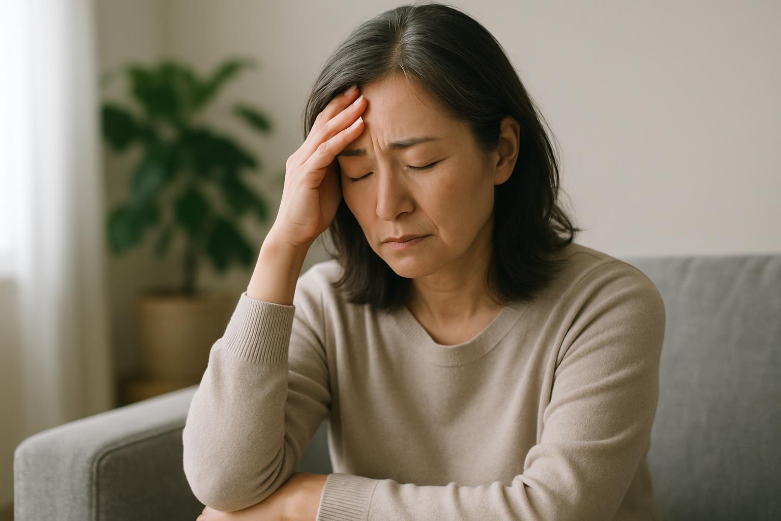 更年期うつに悩む女性