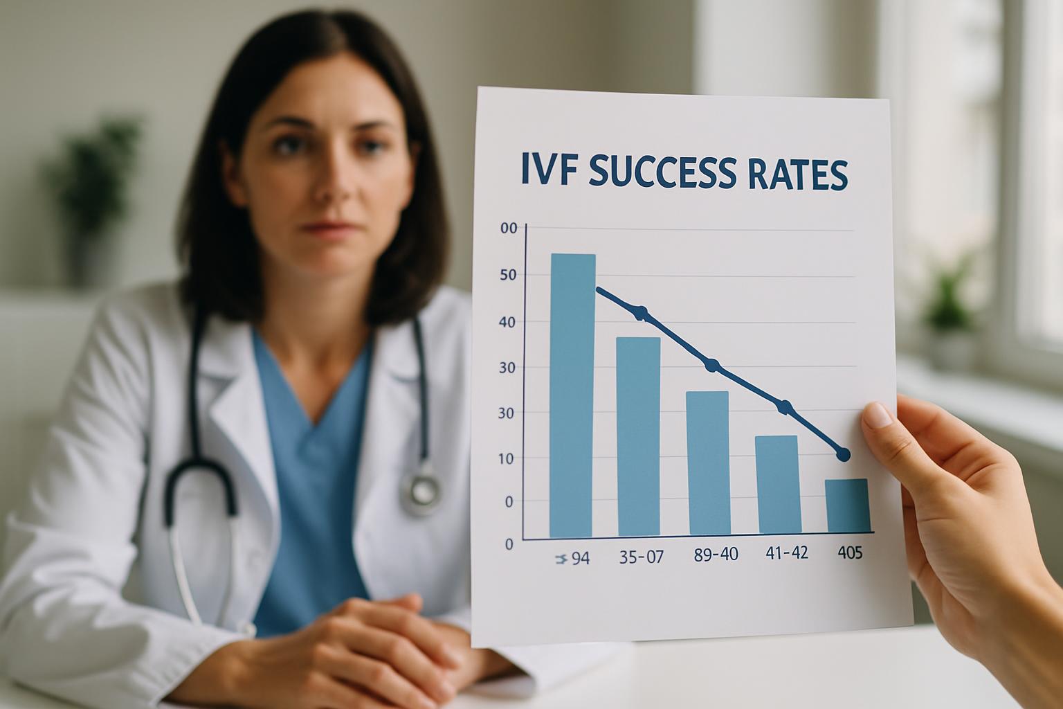 不妊治療の体外受精の成功率のグラフ