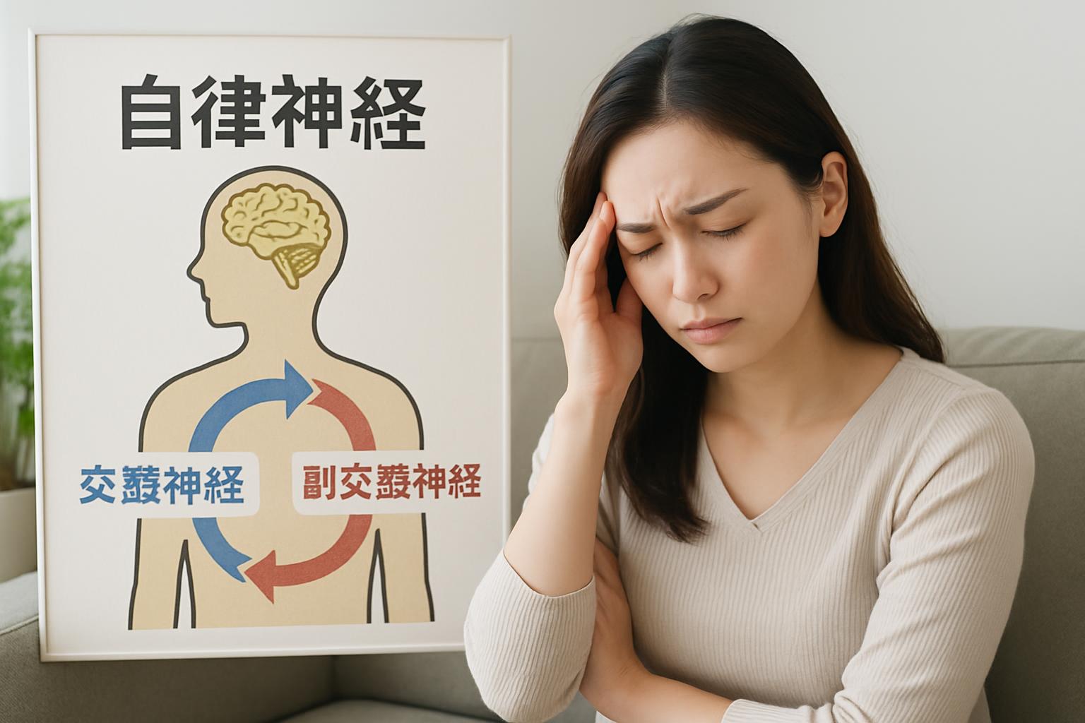 自律神経の乱れに苦しむ女性