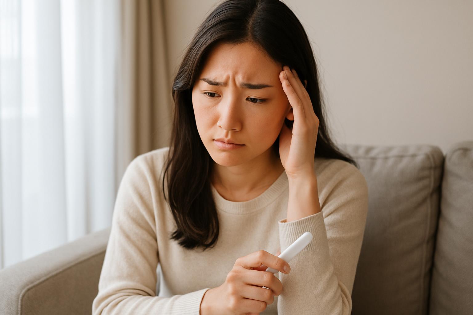 不妊治療で悩む女性