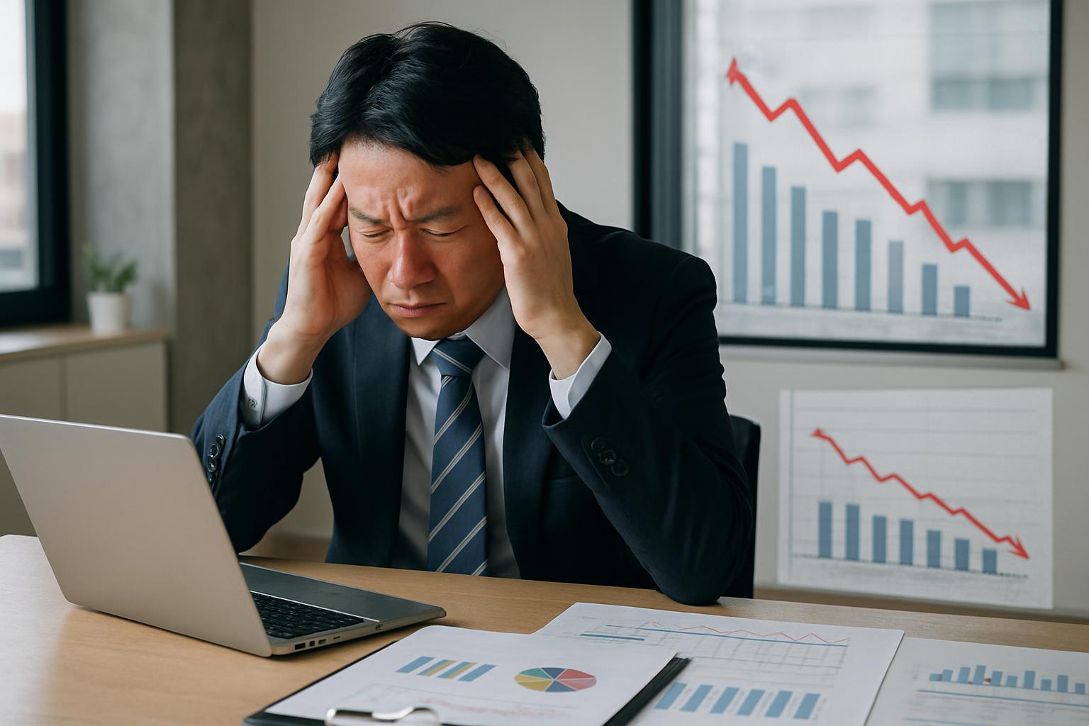 売上好調でも倒産する企業の収益格差拡大実態を示すグラフ