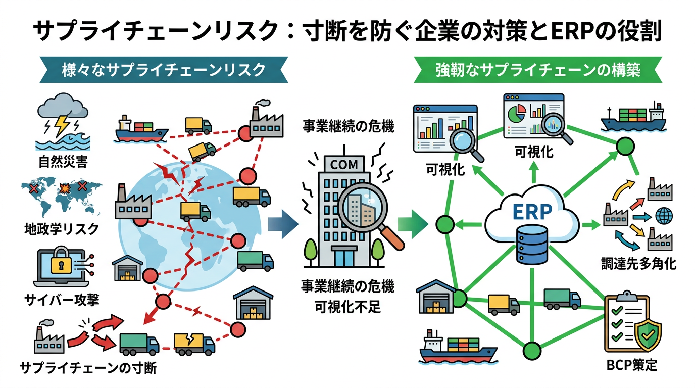 サプライチェーンリスクとは？種類や事例、企業の対策方法を徹底解説
