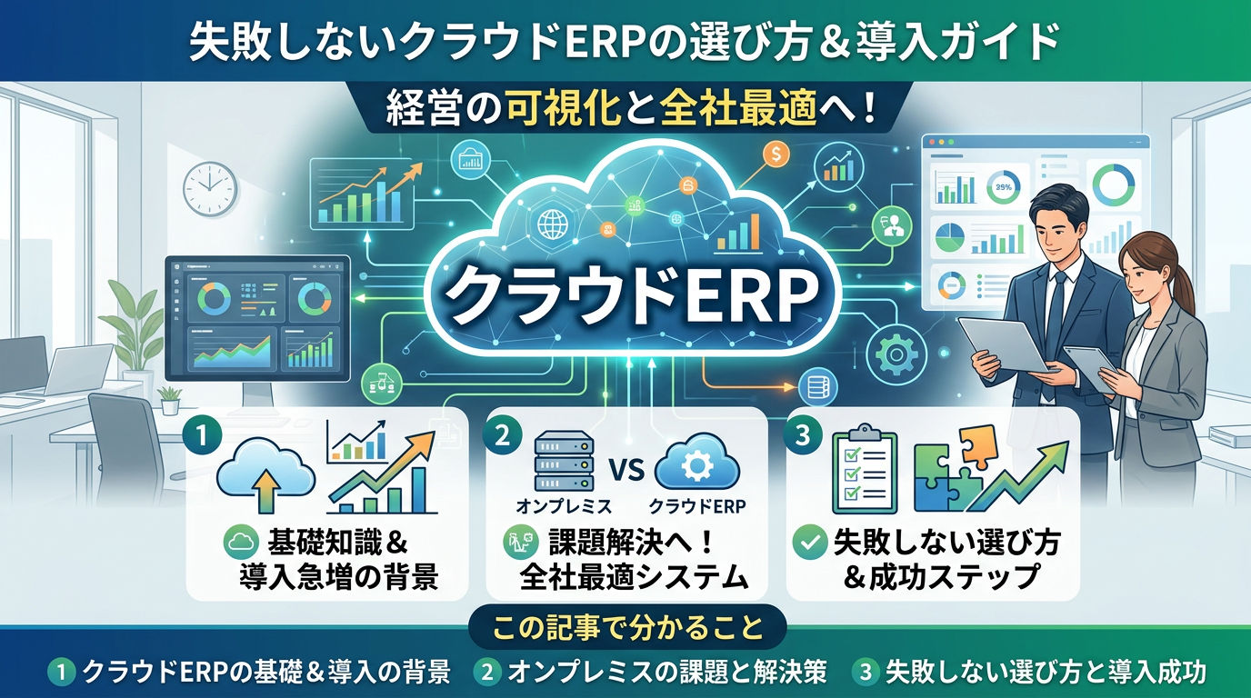 失敗しないクラウドERPの選び方！自社に最適なシステムを比較・検討しよう