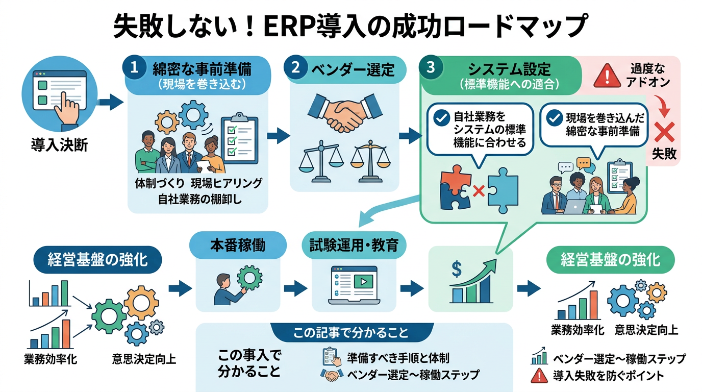 ERP導入を成功に導く！失敗しないための完全な手順とポイント