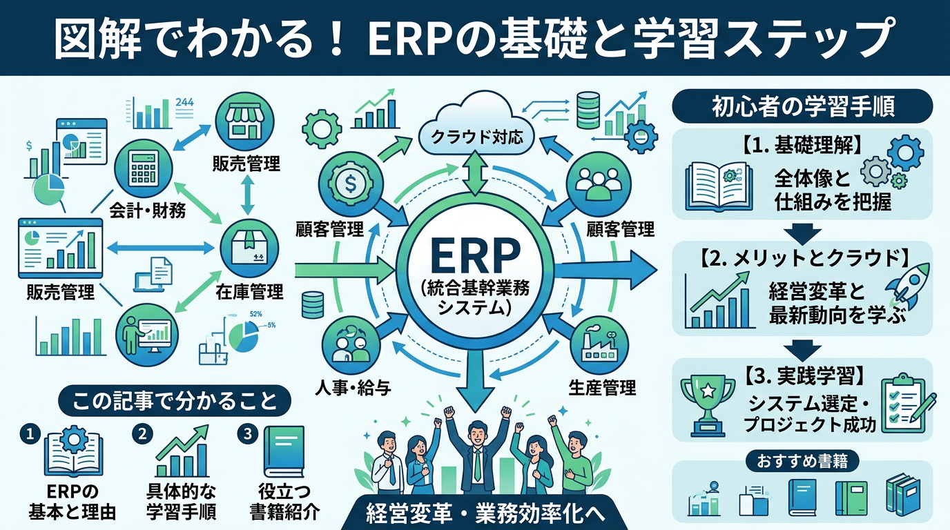 ERPの勉強を始める初心者へ！基礎から学べるおすすめ本と学習手順